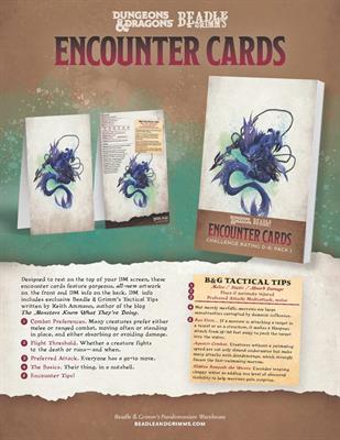 Dungeons & Dragons RPG Encounter Cards Challenge Rating 0-6: Pack 1 (English)