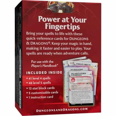 Dungeons & Dragons - Reference Cards - Spells Levels 4-5