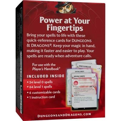 Dungeons & Dragons - Reference Cards - Spells Levels 0-1
