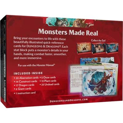 Dungeons & Dragons - Reference Cards - Monsters - Fearsome and Ferocious - CR 0-5