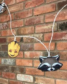 Guardians Of The Galaxy 2d String Lights Rocket & Groot