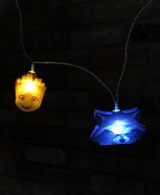 Guardians Of The Galaxy 2d String Lights Rocket & Groot