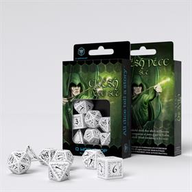 Elven White/black Dice Set