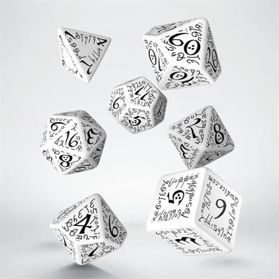 Elven White/black Dice Set