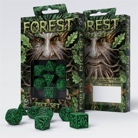 Forest Green/black Dice Set