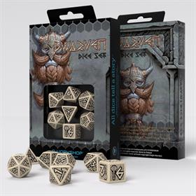 Dwarven Beige/black Dice Set