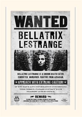 Harry Potter - Bellatrix Wanted - Mounted 30 X 40cm Prints