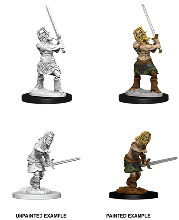 Pathfinder Battles Deep Cuts. Male Human Barbarian