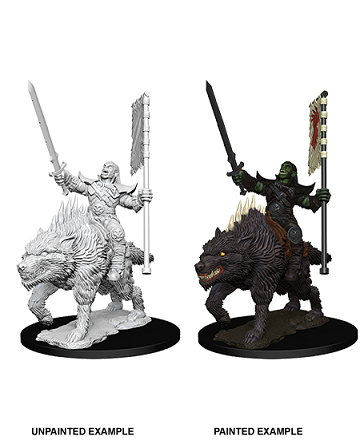 Pathfinder Battles Deep Cuts Orc On Dire Wolf