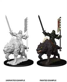 Pathfinder Battles Deep Cuts Orc On Dire Wolf