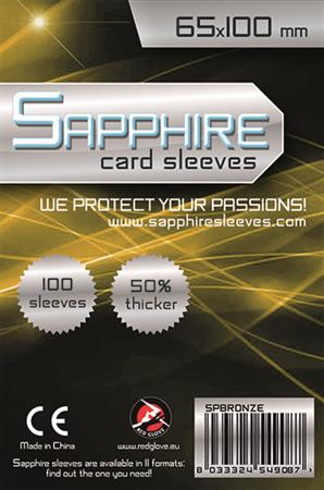 Bustine Sapphire Sleeves – Bronze (65x100mm) (100)
