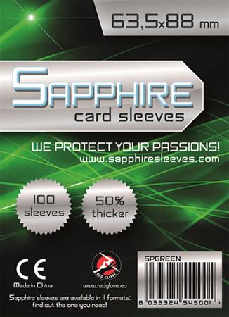 Bustine Sapphire Sleeves – Green (63,5x88mm) (100) - PROTEGGI CARTE PER  GIOCHI - Fantamagus Giochi da Tavolo - Giochi di Ruolo - Miniature -  Gadgets - Carte Collezionabili