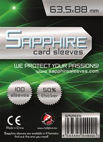 Bustine Sapphire Sleeves – Green (63,5x88mm) (100)