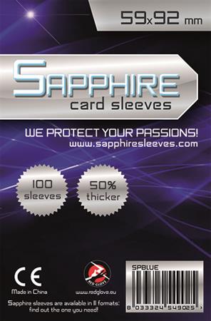 Bustine Sapphire Sleeves – Blue (59x92mm) (100)