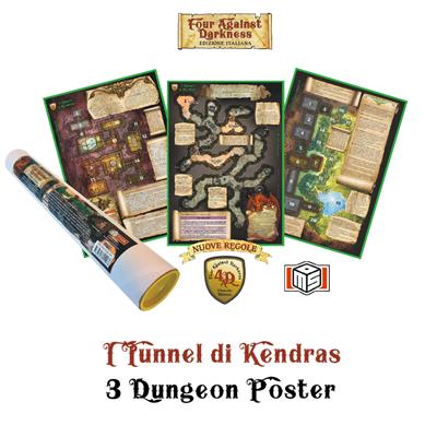Four Against Darkness - I Tunnel Di Kendras - 3 Dungeon Poster
