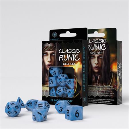 Classic Runic Glacier & Black Dice Set (7)