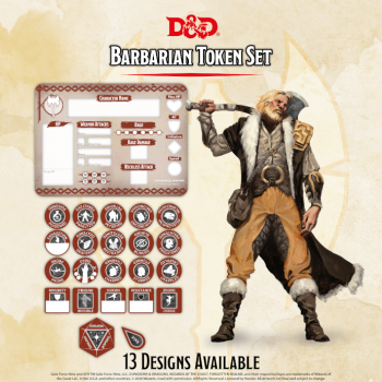 D&d Tokens & Combat Tile Set Barbarian