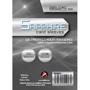 Bustine Sapphire Sleeves – Grey  (88x125mm) (50)