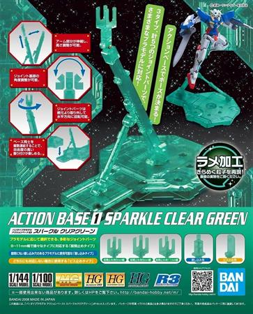 Action Base 2 Sparkle Green Clear