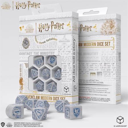Harry Potter.  Set Dadi Ravenclaw Modern - Bianco