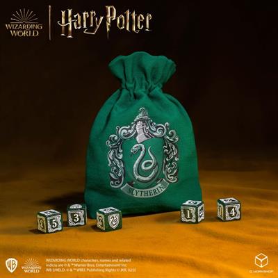 Harry Potter.  Sacchetto e Dadi Slytherin