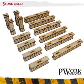 MDF Terrain Scenery STONE WALLS